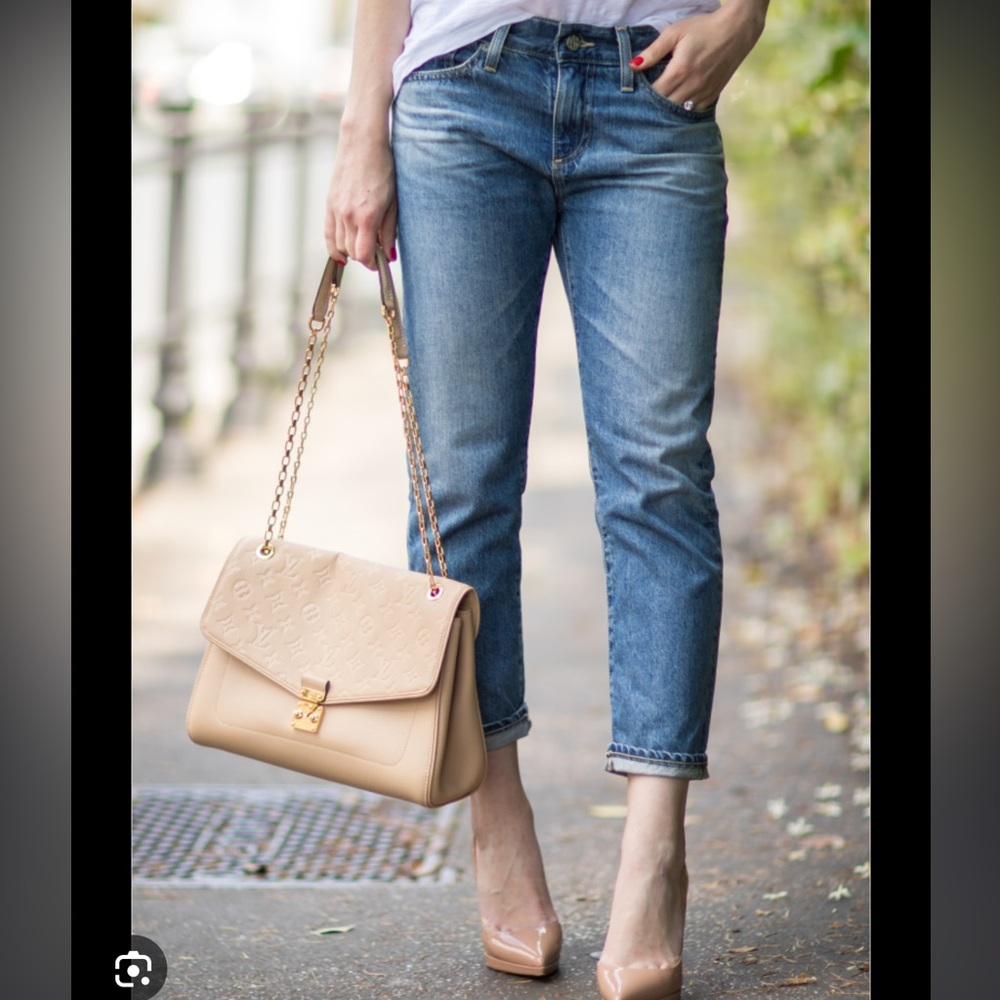 AG-Adriano Goldschmied The Drew straight leg boyfriend jean size 32R cropped